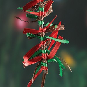 Christmas ribbon tree ornament