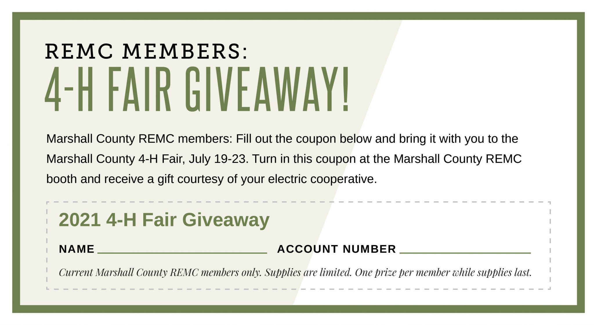 2021 Marshall County 4H Fair Giveway Indiana Connection