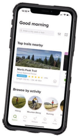 AllTrails app