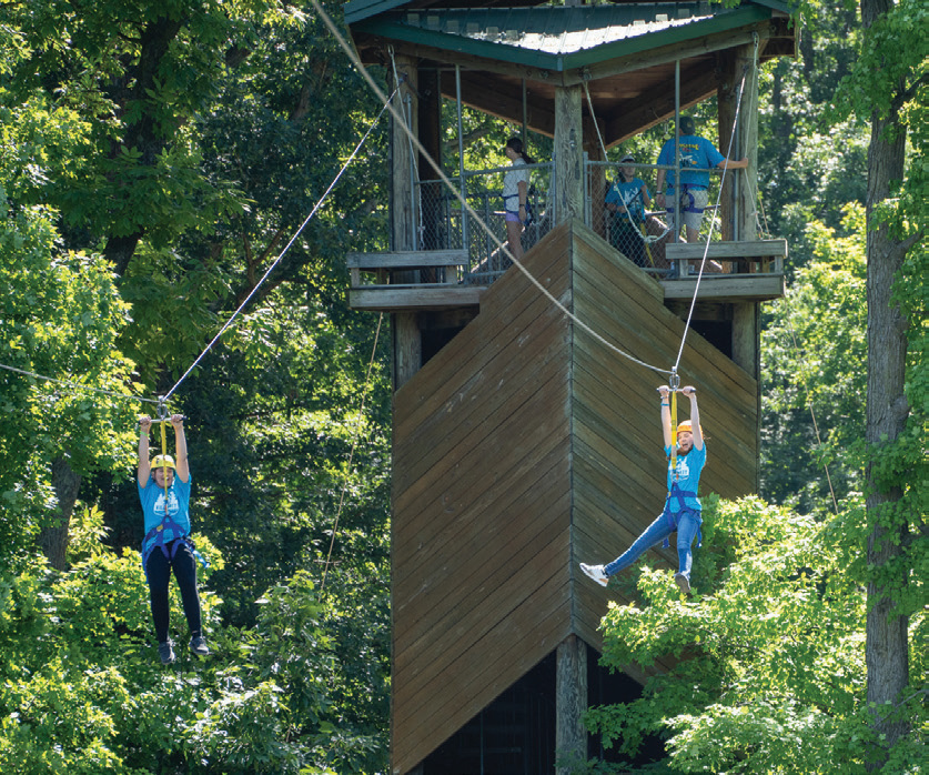 Ziplining at Camp Kilowatt