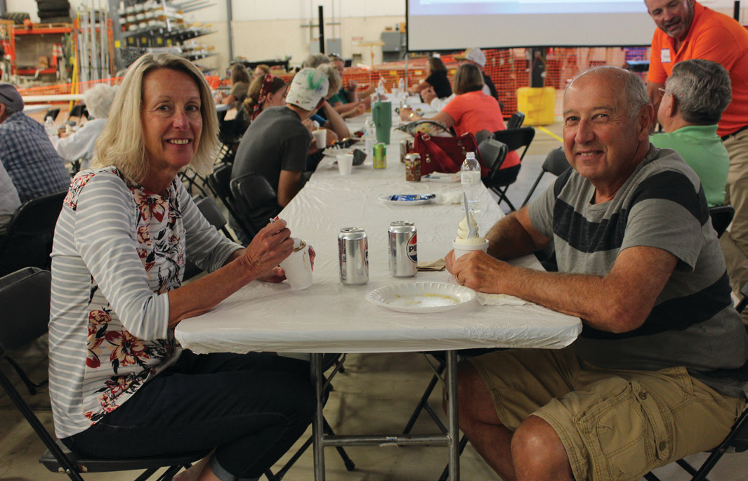 Keith and Connie Miller enjoy ice cream together at the event.