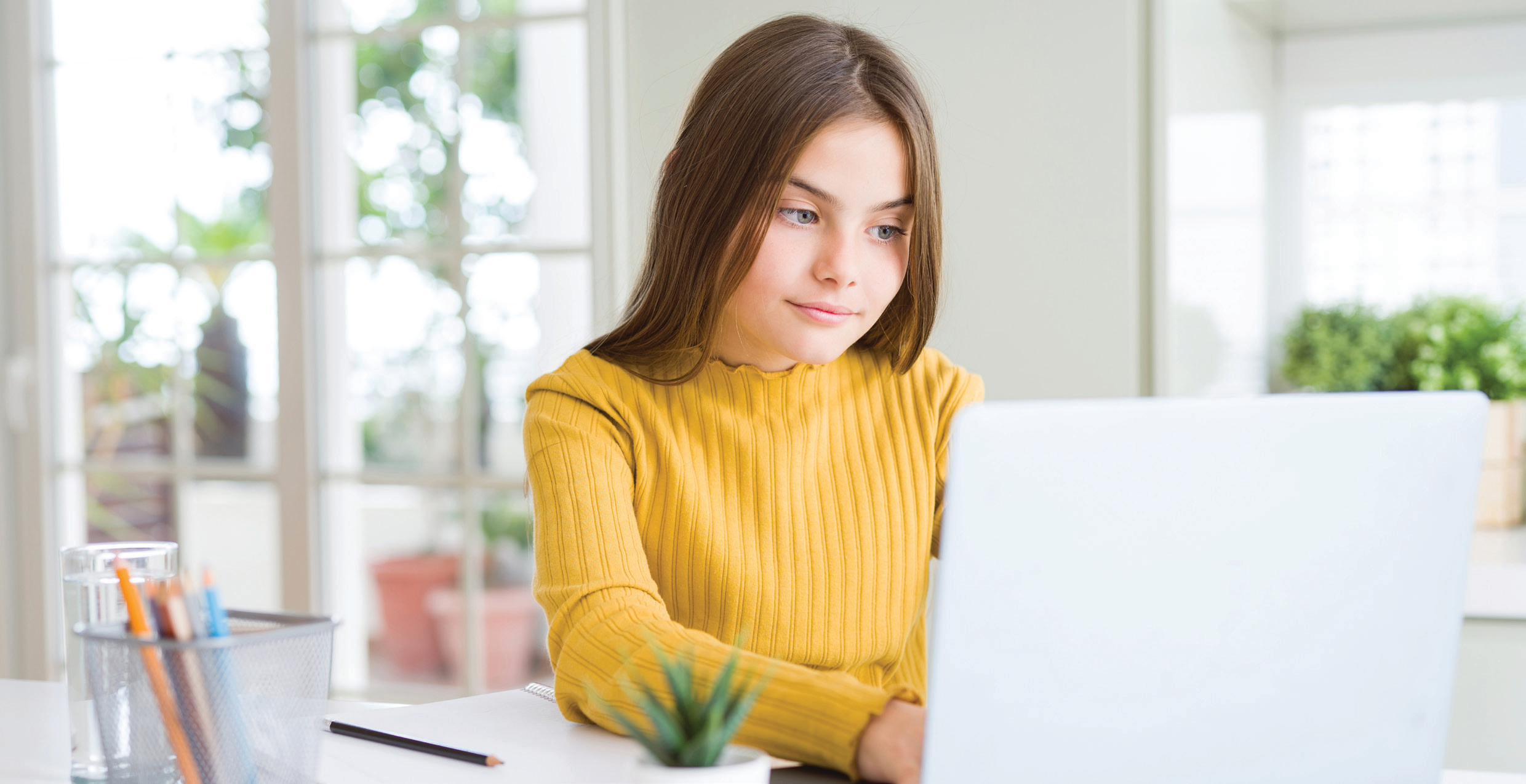 Child at a laptop