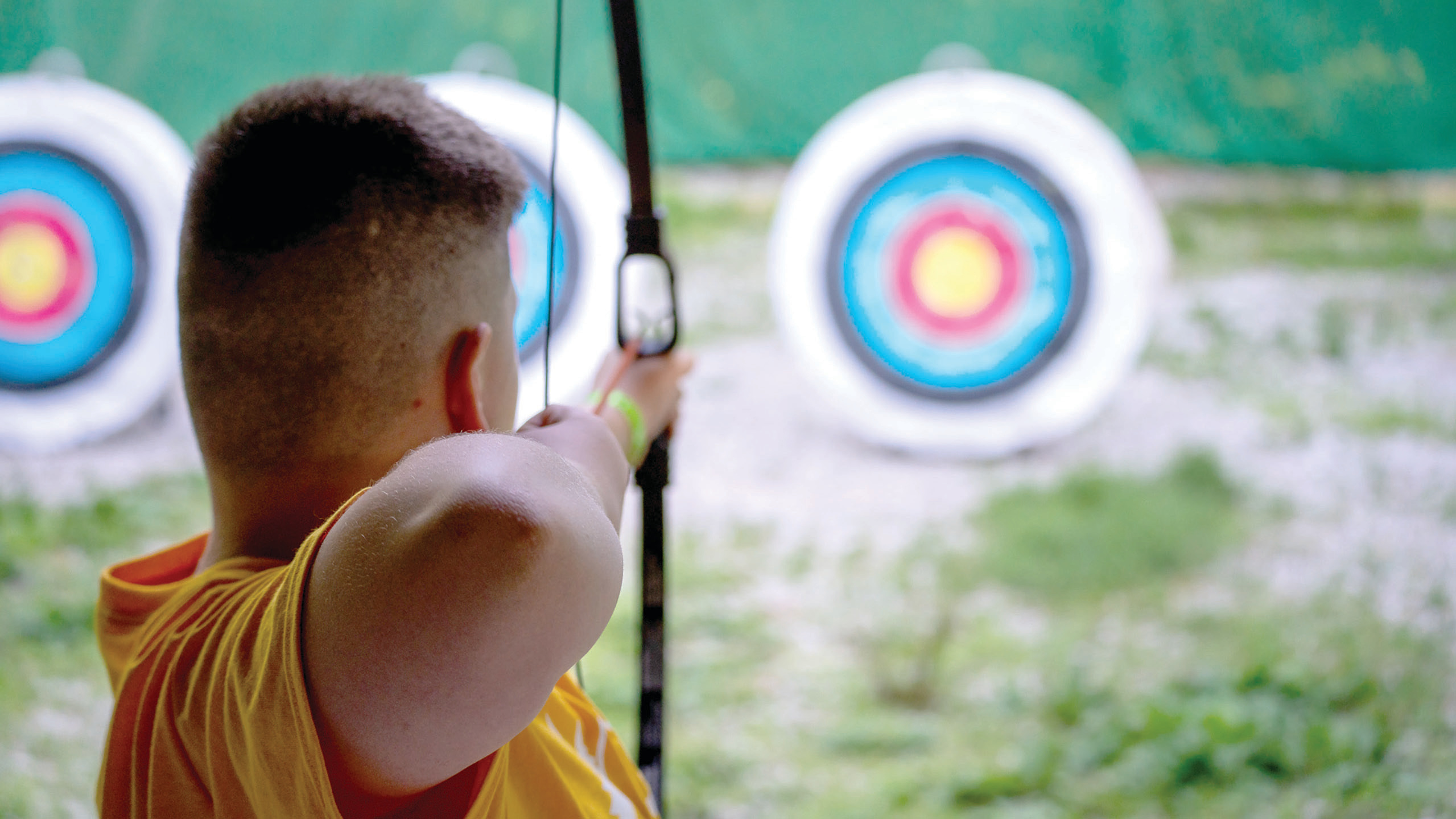 Camp Kilowatt camper at archery