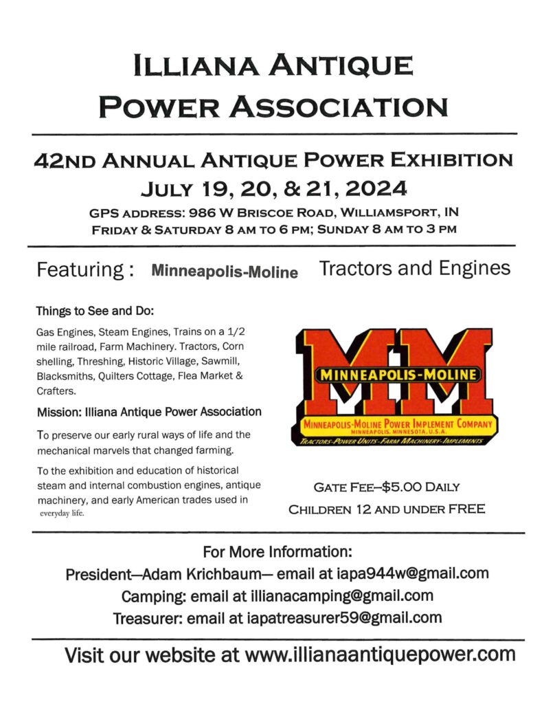 Illiana Antique Power Association Ad