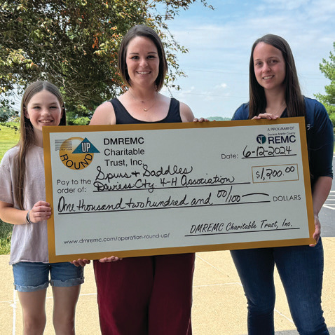 Pictured left to right: Aria Show, vice president; Lancy Shaw, club leader; and Becca Hollaway