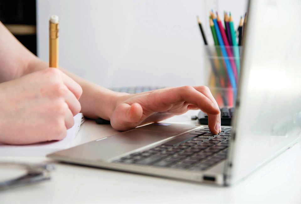 Student at laptop