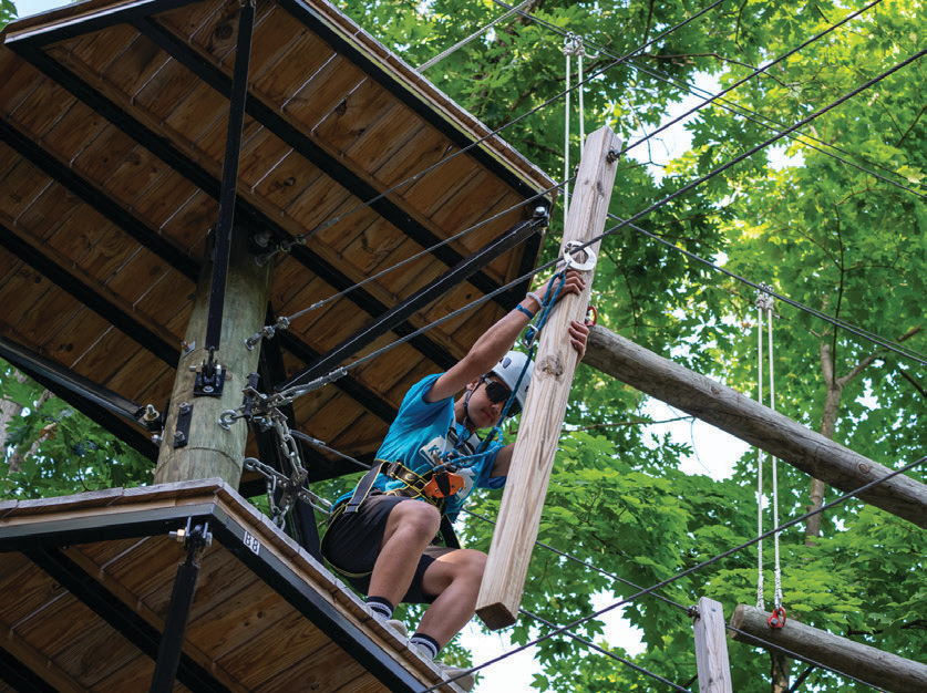 A high ropes course was just one of the activities Sams took part in during Camp Kilowatt.