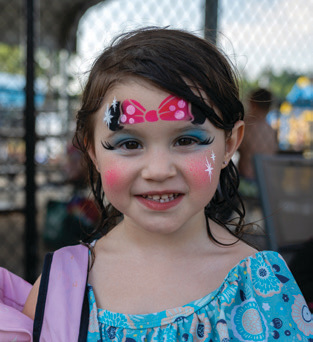 Girl with face paint