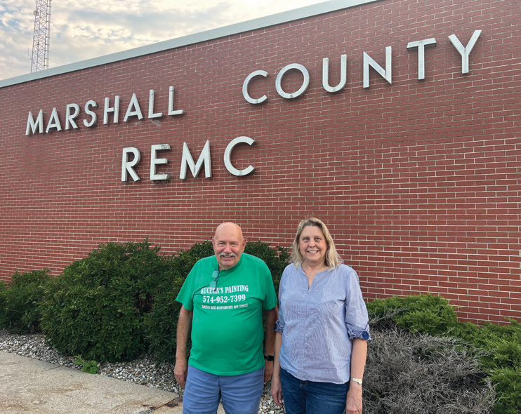 Former Secretary Doug Kucera (left) and former Chairman Janet Howard of the Operation Round Up board. Their terms came to an end at the meeting on July 30, 2024.