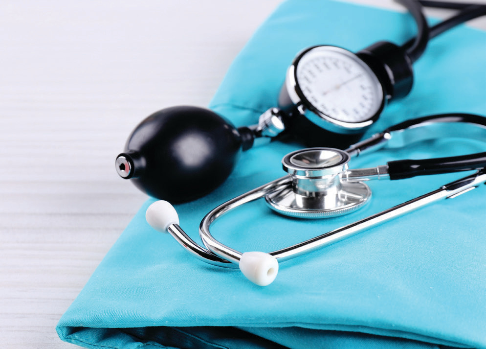 stethoscope and bp monitor