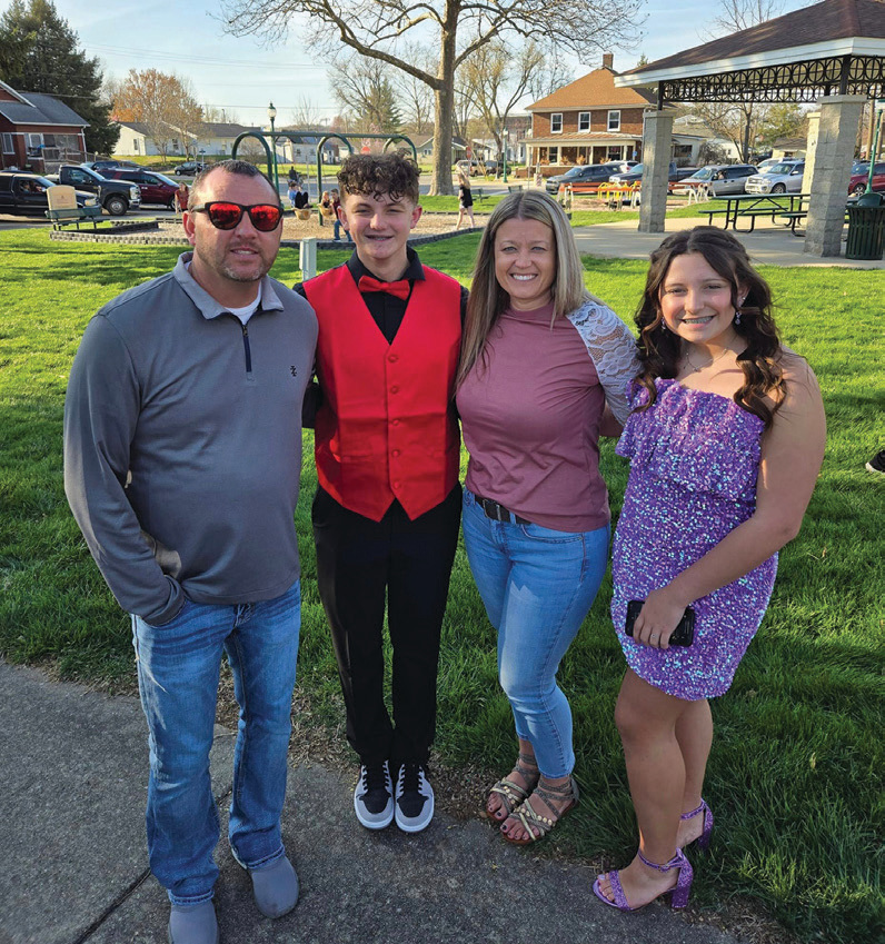 Orange County REMC Office Manager Ashley Terrell with husband Ronnie along with their son Bryce and daughter Briley.