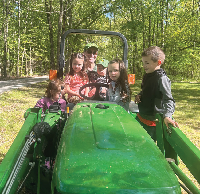 Steve Dieterlen with grandkids.