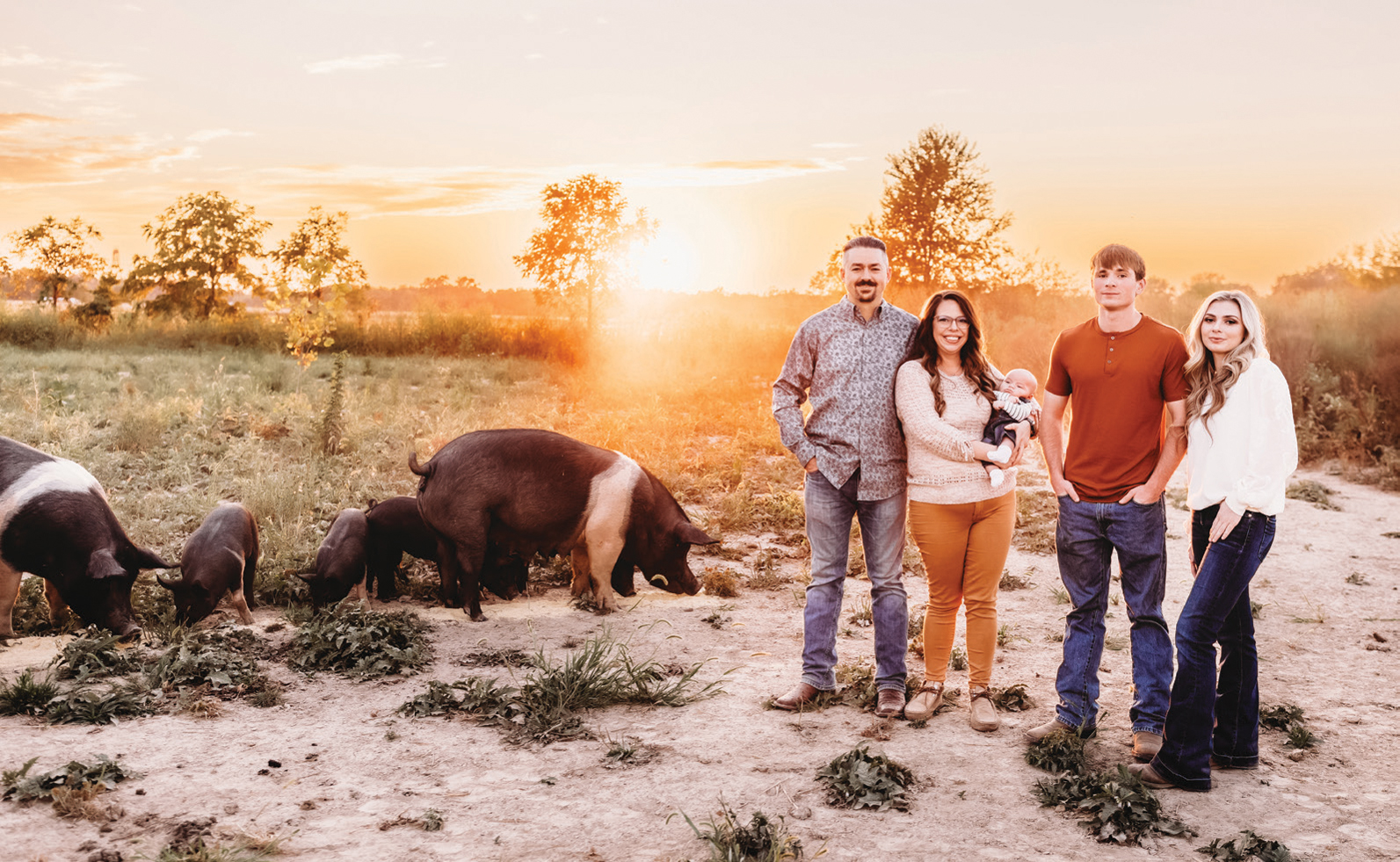 Mike and Abby Colson, and their children, Nash, Parks, and Miley.