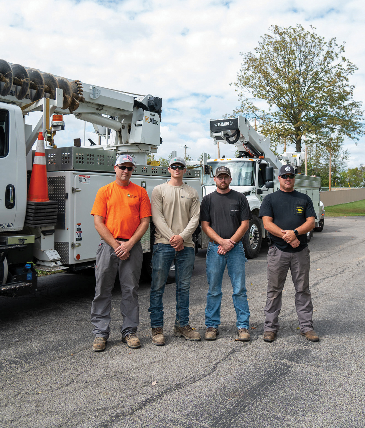 Paul Trenkamp, Caleb Litmer, Donnie Scudder, and Brian AmRhein traveled to Georgia to assist local co-ops.