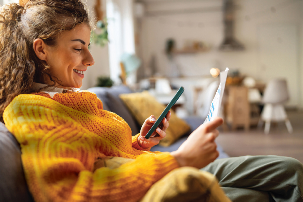 Woman on smartphone