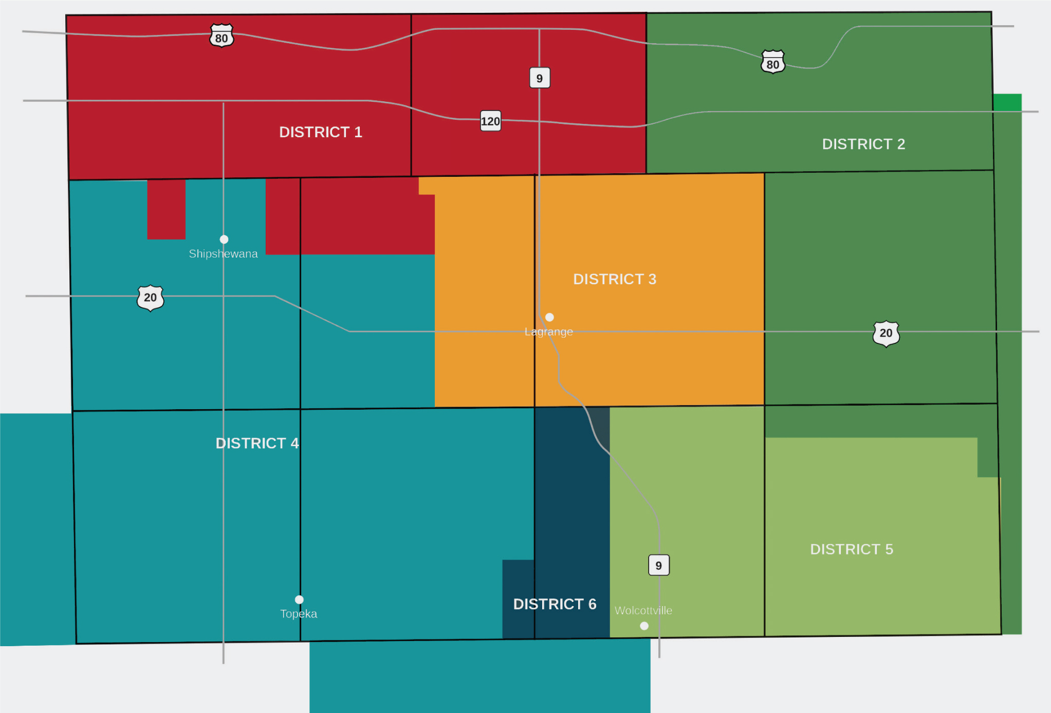 LaGrange County REMC district map